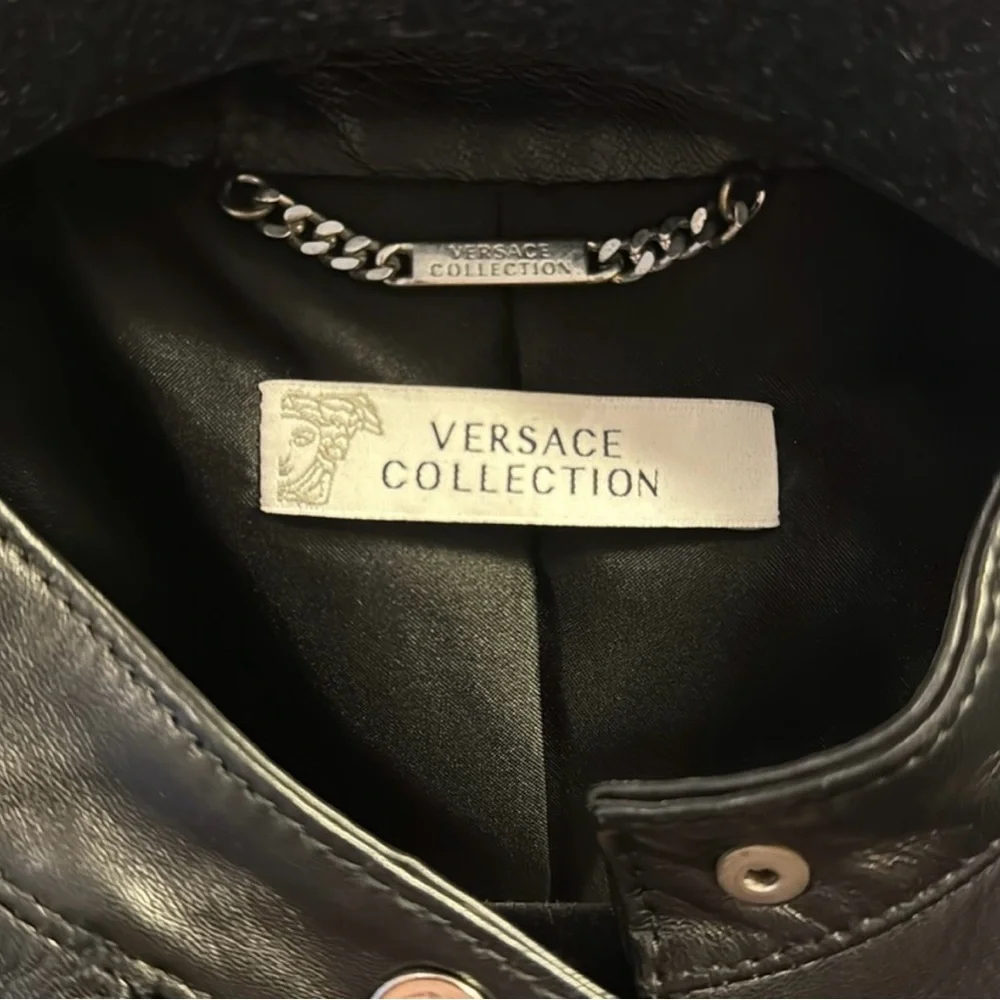 Versace Collection leather jacket - Picture 4 of 10